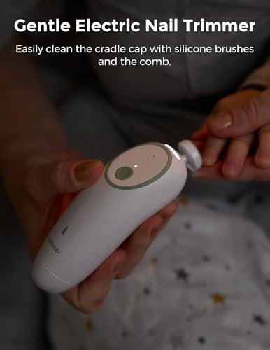 Momcozy Baby Kit, Baby Shower & Registry Essential Kit for Grooming & Cleansing Care, Includes Electric Nail File, Teether, Bath Brush, Cradle Cap Brush,Comb, Finger Toothbrush,Newborn Must-Have - size: Glow Baby Kit