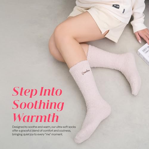 CoolMate Cozy Soft Cloud Socks, Fuzzy Socks for Women - color: B.05 - Grandma Beige
