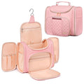 Tealari Large Toiletry Bag for Women Men,Bathroom Bag,Water Resistant Shower Bag,Makeup Bag,Toiletry Bags for Traveling,Hanging Toiletry Bag with Transparent Waterproof Phone Pocket - color: Pink