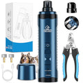 VIWIK Dog Nail Grinder, Dog Nail Trimmers with LED Lights, Pet Nail Clippers Kit for Large Medium Small Dogs & Cats, 2-Speed Quiet Electric USB Rechargeable Pet Paws Grooming Tool Blue - color: Blue+Blue