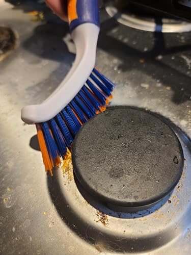 Bring It On Grout Cleaning Brush – Crevice Cleaning Brush with Stiff Nylon Bristles – Heavy-Duty Grout and Tile Cleaner Brush – Scrubbing Brush for Corners, Bathroom, Kitchen, Crevice Gaps - style: Single Brush