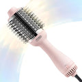 TYMO Hair Dryer Brush Blow Dryer Brush in One, 4 in 1 Ionic Hairdryer and Styler Volumizer with Oval Titanium Barrel, Hot Air Straightener for Smooth Frizz-Free Blowout, Pink, 2.85 Inch - color: Pink, size: 2.85 Inch