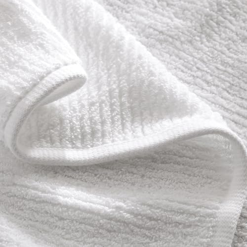 BOLL & BRANCH Turkish Ribbed Bath Mat - White - 100% Organic Turkish Cotton - Plush Absorbent Quick Dry Luxury Bathroom Mat with Ribbed Texture - Soft Underfoot Spa Comfort - color: White, style: Ribbed