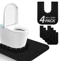 4 Pack Toilet Mats,Upgrade Toilet Floor Protector from Urine,Toilet Rugs U Shaped Washable,Toilet Mats for Bathroom,Around Toilet Floor Protector,Potty Training Mats for Bathroom