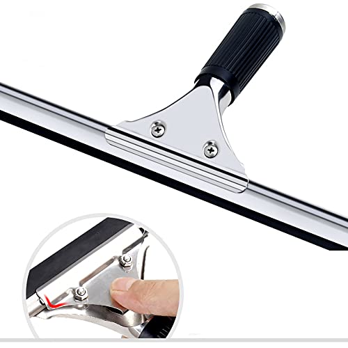 Black 25cm 10in Non-Slip Handle Window Squeegee for Car Windshield, Mirror, Sink, Bathroom, Ceramic Tiles (10in/25cm, Black) - color: Black, size: 10in/25cm