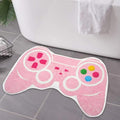 Gaming Bath Mat, Gamer Bath Rugs Non-Slip Absorbent PlayStation Rug Video Game Rug for Bathroom Floor Tub Kids Bathroom Rugs - color: Pink