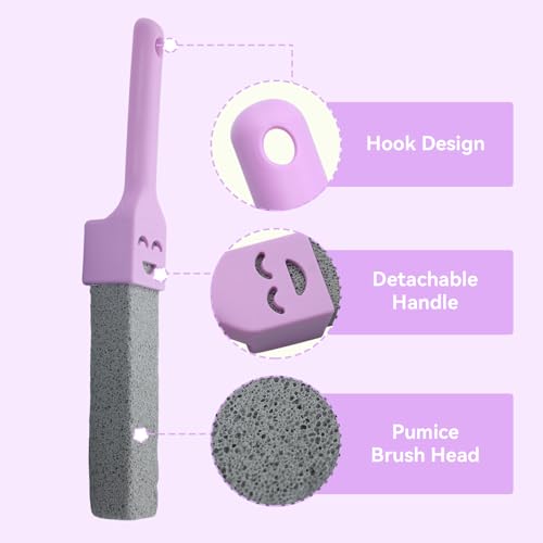 12 Pack Pumice Stones Scouring Sticks with 2 Handles, Pumice Scouring Pad Pumice Stick Cleaner for Cleaning Toilet, Bathtubs, Kitchen Sink, Grill, Household - color: 12-pack