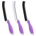 FOOGWEE Hard Bristle Crevice Cleaning Brush - Cleaning Supplies - Grout Cleaning Brushes for Household Use - Crevice Cleaning Tool for Bathroom, Home and Kitchen (3, Purple) - color: Purple