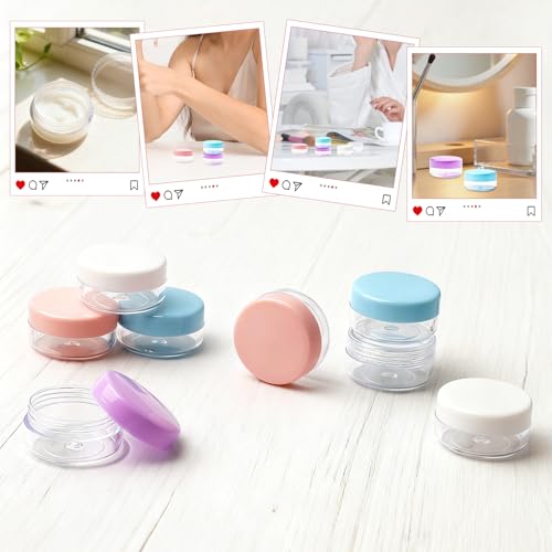 25-Pack 5g Small Travel Containers - Multi-Color Cosmetic Sample Jars with Lids - Leak-proof & Refillable Travel Cosmetic Containers for Skincare, Glitter, Lotion, Face Cream & Lip Balm