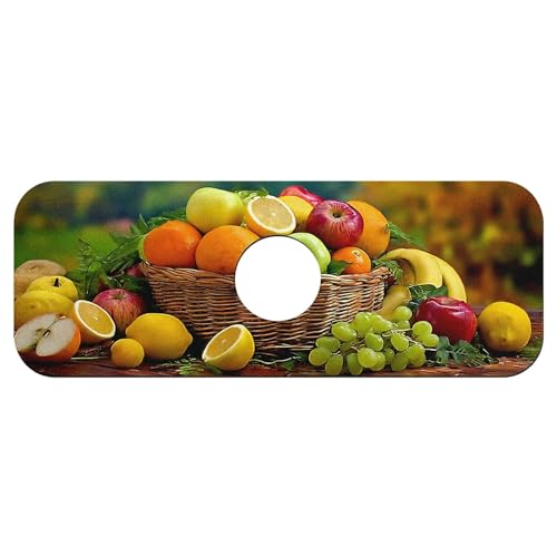 Faucet Fast Absorbent Pad - Colorful Fruit Apple Orange Banana , Suitable For Kitchen, Bathroom, Island And Other Scenes - color: Colorful Fruit apple orange banana