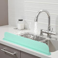 19.3 inch Kitchen Sink Splash Guard, Silicone Sink Baffle Splash Guard, Backsplash Protector for Kitchen Countertop & Bathroom Bathtub with Non-Slip Strong Suction, Mint Green - color: Mint Green