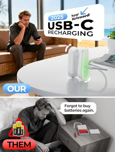 Toilet Night Light Motion Sensor,8 Color Changing USB-C Rechargeable Toilet Bowl Light for Bathroom Accessories,Splash-Proof Nightlight for Bathroom Hallway Stairs, Stocking Stuffers Gadget for Men
