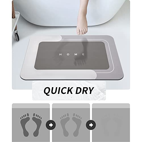 Housego Absorbent Bath Mat Magic Rug, Quick Drying Mat Magic Bath Mat Non-Slip Floor Rug Rubber Backed for Bathroom Kitchen Shower Sink, Water Absorbent (1PC, 15.7''x23.6'', Beige) - color: Beige, size: 1 Rectangular Piece (15.7" x 23.6")