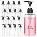 30 PCS Empty Lotion Bottles with Pump, 8 oz/250 ml, Clear | Refillable Plastic Design, Portable Travel Use, For Shampoo, Conditioner, Cream, Liquid Soap And Hand Dish Soap - color: Clear