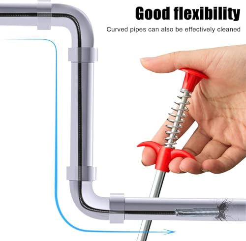 61 Inch Flexible Claw Drain Snake, Drain Clog Remover for Kitchen Bathroom Tub Toilet & Sewer Drain Cleaning - style: 61 IN