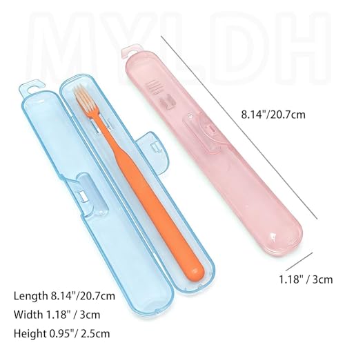 4 Pack Toothbrush Travel Case, Breathable Small and lightweight Toothbrush Holders - Compact Toothbrush Organizer for Travel, Vacation, Camping, Gym, Business Trips, Office, Cruise
