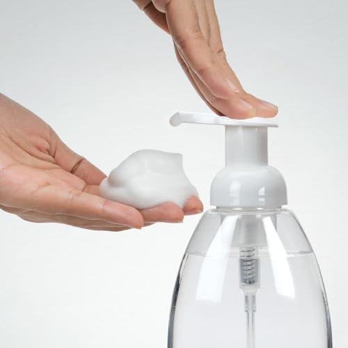 Ginger Lily Farms Foaming Soap Dispenser, Refillable Plastic Pump Bottles for Liquid Hand Soap, 12 oz. Clear Bottle with White Pump, 2-Pack - style: 12 Oz Clear