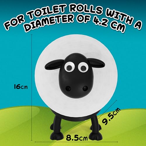 Black Sheep Toilet Paper Holder, Free-Standing Toilet Paper Roll Organizer, Funny Farmhouse Bathroom Decor, Novelty Sheep Bathroom Accessory – 1 Pack Gift Box - size: 1 Pack