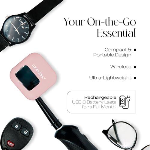 Mondano UV-C Toothbrush Sanitizer and Holder, Toothbrush Case - Manual/Electric Toothbrush Cover for Any Toothbrush Head - Rechargeable Toothbrush Travel Case, Tooth Brush Cover Cap for Home - color: Pastel Pink