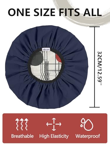Years calm Shower Cap for Men, Waterproof Reusable Hair Cap with Dual-Layer Design, Reversible Double-Sided Use, Stretchable Elastic Band, Comfortable Fit for Shower, Gym, Hair Care & Travel - color: White and black