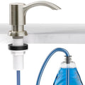 SAMODRA Built-in Kitchen Sink Soap Dispenser with Extension Tube Kit - Brushed Nickel Finish, Leak-Proof Design, No Top Refill Required (39" Tube) - color: Brushed Nickel, style: 39" Tube