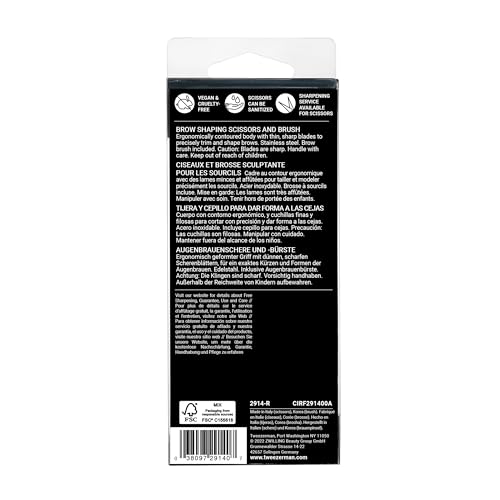 Tweezerman Eyebrow Shaping Scissors & Brush Stainless Steel - color: Stainless Steel