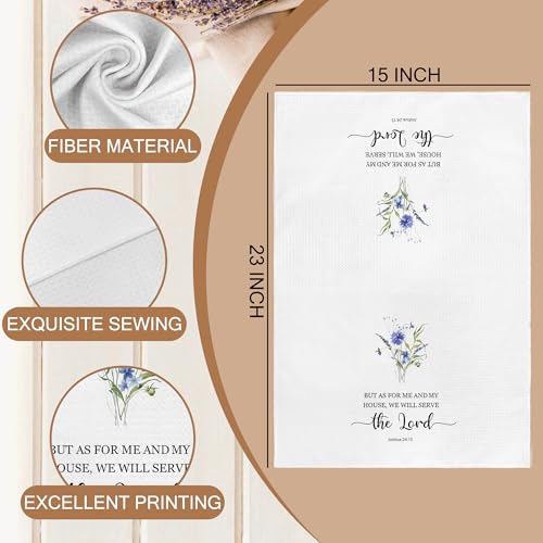 Christian Floral Kitchen Towels Set of 2, Christian Gifts for Women, I Can Do All Things Through Christ Dish Tea Towels for Kitchen, Bible Verse Flowers Decorative Hand Towels, 16x24 Inch - color: Bible Floral-2