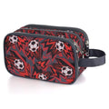 Kids Toiletry Bag for Boys, Travel Toiletry Bag for Little Young Boys Waterproof Hanging Wash Bag Toddler Traveling Toiletries, Red Soccer Balls - color: Red Soccer