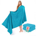 American Soft Linen 100% Cotton Luxury Turkish Towels, 2PC 35x70 Bath Sheet | Soft Absorbent Quick Dry OEKO Tex Standard 100 Certificated Durable Machine Washable Breathable Premium Hotel Quality - color: Aqua Blue, size: 2 PC (35"x70")