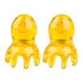 NIIIYTYB 2Pcs Head Massage Tools Scalp Massager Scraper for Deep Relaxation Acupressure Massager Japanese Spa Hair Care Tool for Home Office Travel Amber - color: Amber