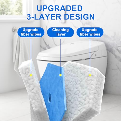 Disposable Toilet Brush and Holder Set, with 30 PCS Toilet Bowl Wand refills for Clorox. - size: 1 Count (Pack of 30)