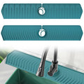 Kitchen Sink Faucet Mat, 30in Extra Long Foldable Silicone Faucet Guard & Splash Guard, 2026 Multi-Functional Draining Mat to Keep Countertops Dry, Protect Backsplash from Splash (Dark Green) - color: Dark Green