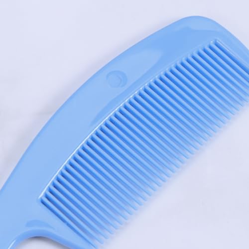 HEALLILY Baby Brush and Comb Set Soft Massage Comb for Infant Hair Care Gentle Baby with Circular Tooth Design Promotes Scalp Circulation 4.72In Blue Toddler Hair Brush