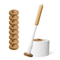 TUSHY Toilet Brush 2.0 Set: with Cleanser-Infused Pads and Holder (Disposable Planet Friendly Refills), Includes 8 Lemon and Tea Tree Coconut Husk Scrubbing Pads - style: Brush Starter Kit