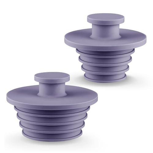Aluvor Bathtub Stopper Drain Plug Bathroom Tub Plug Sink Stopper 2pcs | Silicone Bathtub Drain Plug Tub Drain Stopper Washbasin Stopper - color: Purple, size: Large+Small