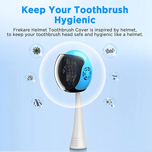 Frekare Toothbrush Covers Caps, Toothbrush Cover Brush Pod Case, Toothbrush Case Protector Fits Most Manual And Electric Tooth Brushes For Bathrooms Household Travel 4 Pack - color: White, Black, Blue, Red