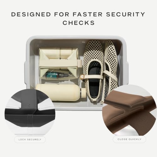 Cadence Parcel - Clear Travel Kit with Zipperless Magnetic Closure - Ink, Small - Durable, Leak-Resistant and TSA Approved Toiletry Bag - Modular Organization - Recycled TPU (.5 Qt) - color: Ink, size: Small