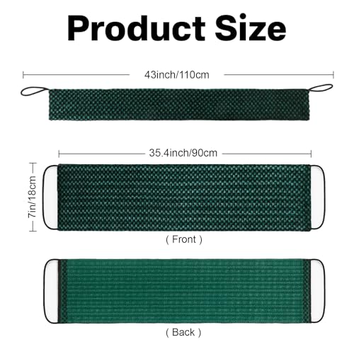 Yiclick Dual-Textured Exfoliating Washcloth Towel - Back Scrubber for Use in Shower Bath, Exfoliating Body Scrubber Exfoliator, Japanese Exfoliate Loofah Lufa Sponge Wash Cloth for Women Men - color: Green