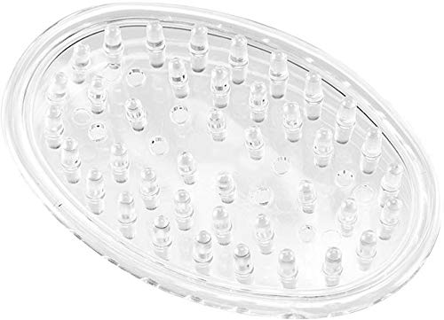 iDesign Plastic Soap Saver, Holder Tray for Bathroom Counter, Shower, Kitchen, 0.75 in. x 3.25 in. x 4.75 in., Clear | For Kitchen, For Bath - color: Clear, style: Pack of 1