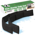 Evelots Water Absorber Snake Sock -2 Pack-Reusable Water Barrier - Absorbs 10 Times its Weight-Great for Leaks & Spills from Doors, Windows, Water Tank, Heavy Rain, Shower Tub-3 Feet Long - size: Pack of 2