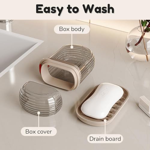 Yilia Travel Soap Case, Portable Soap Container with Lid, Efficient Drainage and Leak-Proof, Ideal for Shower, Gym, School, Camping, Vacation, Outdoor (Mix Set*2) - color: Mix Set*2