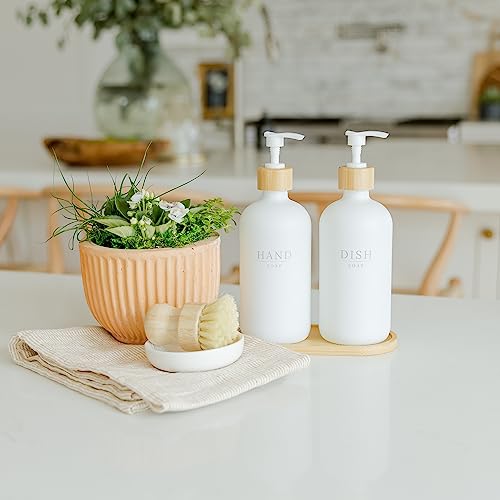 Kitchen Soap Dispenser Set White