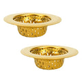 Snailhouse Bathroom Sink Strainers, 2 Pack 2.17 Inches Stainless Steel Small Mesh Utility Sink Drain Stopper Basket Cover Plug Screen, Gold