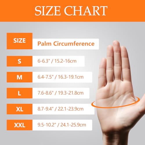 PROMEDIX P Heavy Duty Nitrile Gloves with Diamond Texture 8 Mil Latex Free Powder Free Industrial Disposable Glove - color: Orange, size: Medium