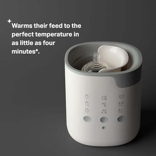 Tommee Tippee Baby Bottle and Food Warmer, Warms Breast Milk, Formula, Jars and Pouches to Body Temperature in Minutes, Automatic Timer, Touch Settings, White - size: 1 Count (Pack of 1), style: All-In-One
