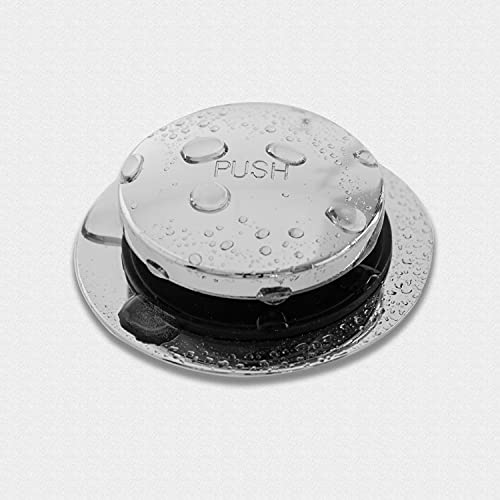 Tip-Toe Bathtub Drain Stopper with ABS Plastic Bushing, Fits in 1-1/2 Inch or 1-3/8 Inch Inner, Easy to Install, Plated Chrome - color: Plated Chrome