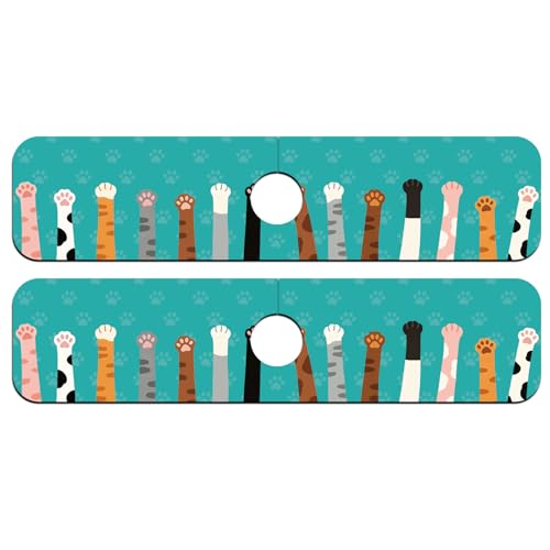 2 Pcs Kitchen Sink Splash Guard Faucet Mat Cat Paws Pattern Faucet Mat for Sinks Absorbing Drying Mats for Kitchen Bathroom - color: Cat Paws Pattern