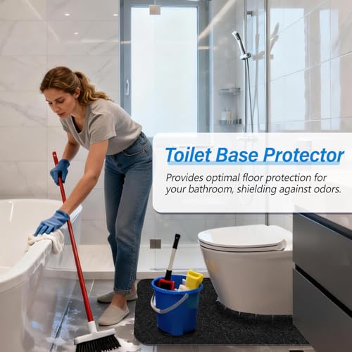 4 Pack Toilet Mats,Upgrade Toilet Floor Protector from Urine,Toilet Rugs U Shaped Washable,Toilet Mats for Bathroom,Around Toilet Floor Protector,Potty Training Mats for Bathroom