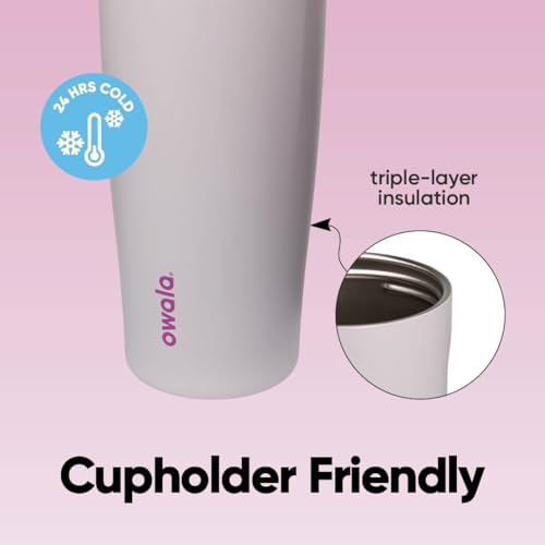 Owala FreeSip Sway Insulated Stainless Steel Water Bottle with Two-Way Spout, Built-In Straw and Bucket Handle, Made for Travel, School, and Sports, 40oz, BPA Free, Leak Proof, Dreamy Field - color: Dreamy Field, size: 40 Ounces