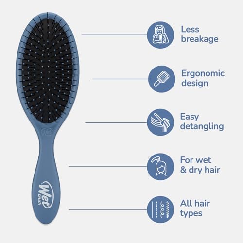 Wet Brush Original Detangler Hair Brush, Elemental Blue, Ultra-Soft IntelliFlex Bristles, Detangling Bristles Glide Through Tangles (Wet Dry & Damaged Hair), Women & Men - color: Elemental Blue, size: 1 Count (Pack of 1)